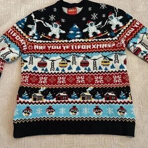 Lefties Christmas Sweater Are you yedi for Xmas? Lights up Size EU L Rare